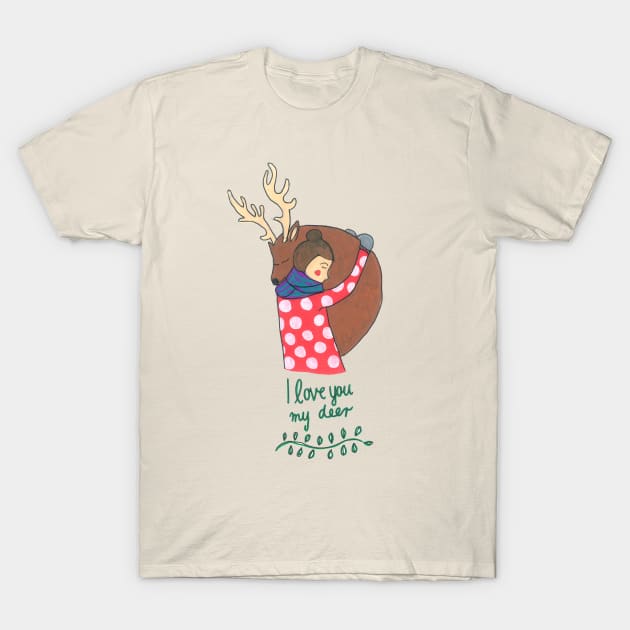 I Love You My Deer T-Shirt by DoodlesAndStuff